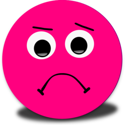 Sad Smiley Pink Emoticon Clipart Royalty Free Public ...