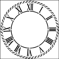 Clockface (Roman) stencil from The Stencil Library GENERAL range ...