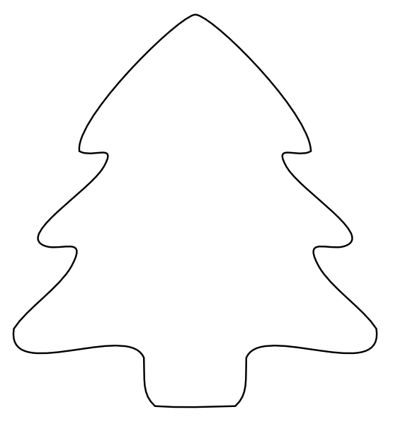 Black And White Christmas Tree Clip Art