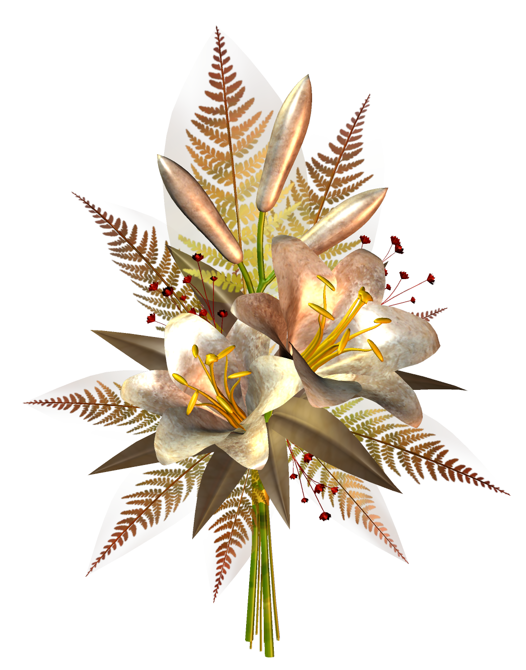 Cream Flower Decoration Transparent Clipart