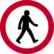 CLS 1. NO PEDESTRIAN SYMBOL