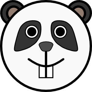 Panda Rounded Face clip art - vector clip art online, royalty free ...