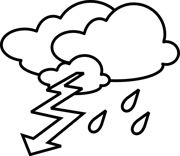 Stormy Outline clip art - vector clip art online, royalty free ...