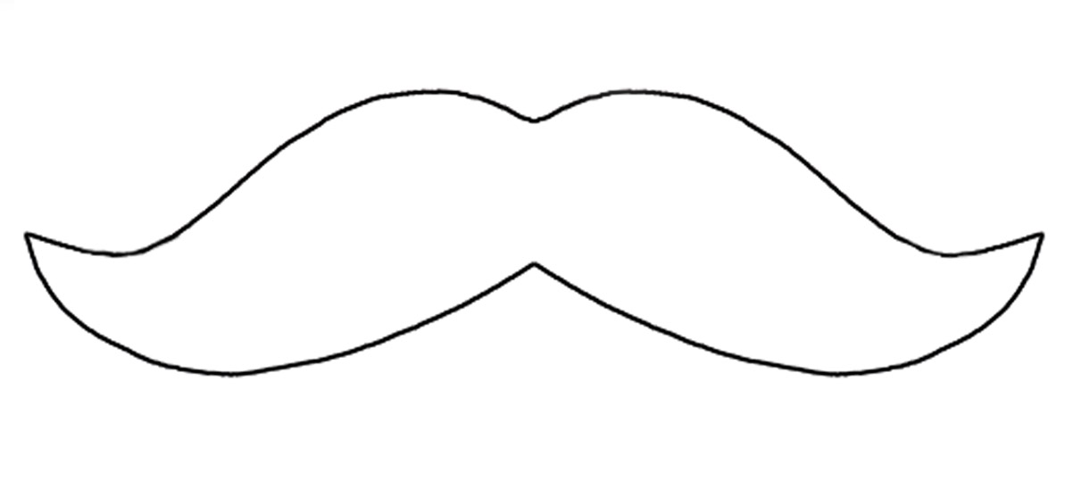 Mustache Stencil Outline ClipArt Best