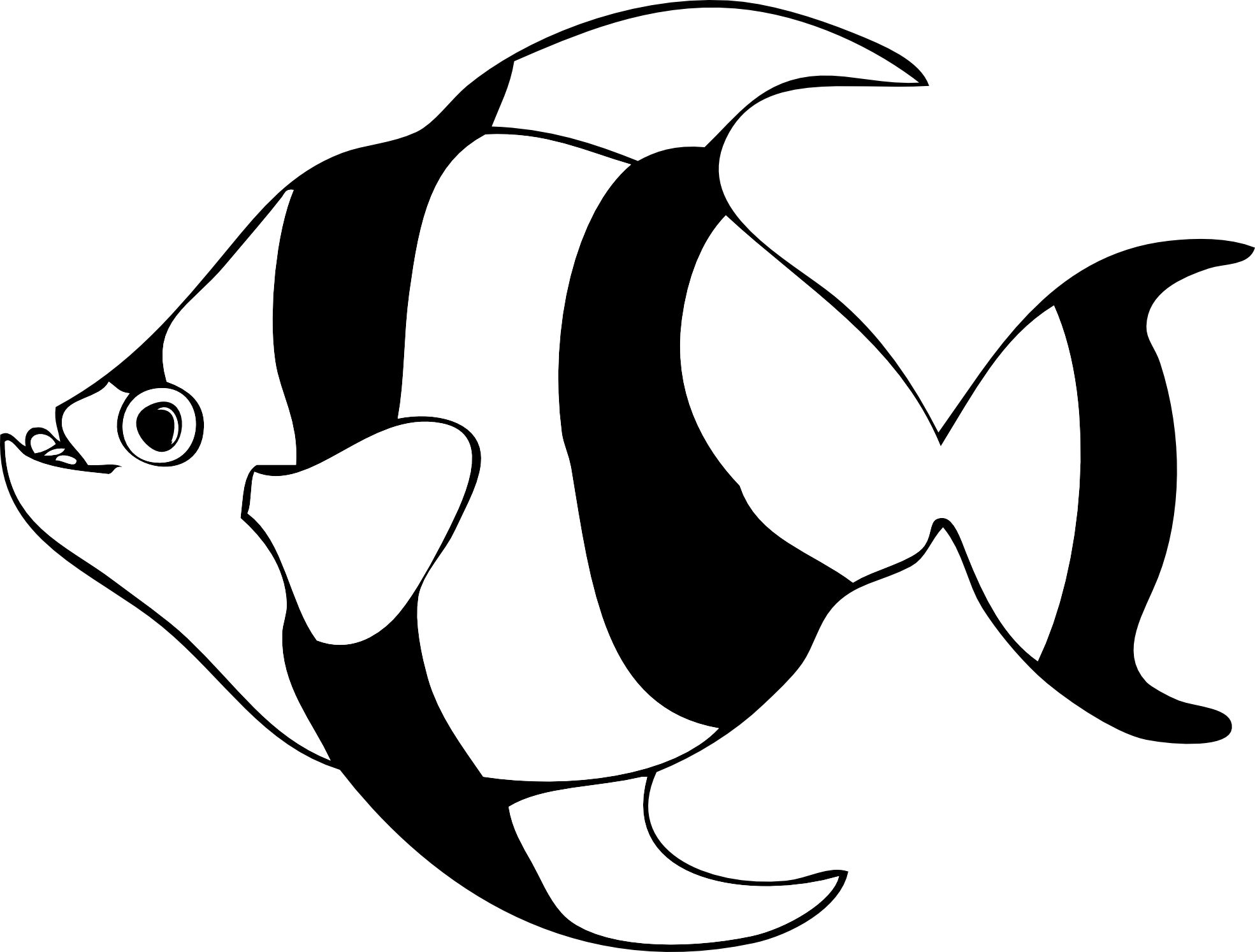 Black And White Fish Drawings - ClipArt Best