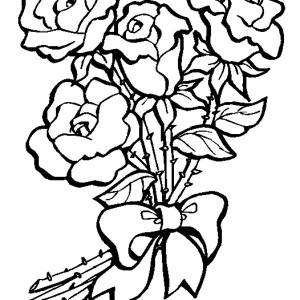 Flower in Vase from Beautiful Flower Bouquet Coloring Page | Color ...