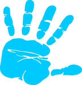 Kids hand prints clipart