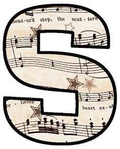 Sheet music, Alphabet and Vintage