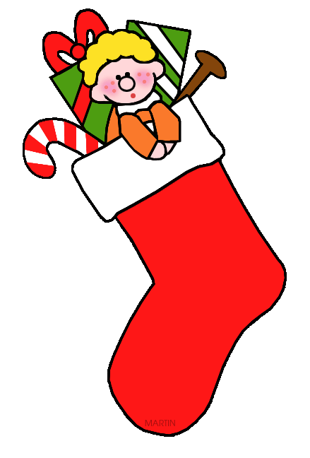 Clipart Christmas Stocking - Free Coloring Pages