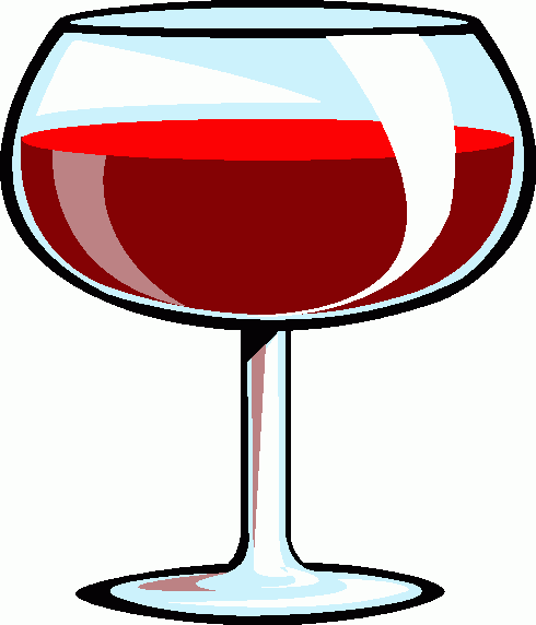 Glass of wine clipart
