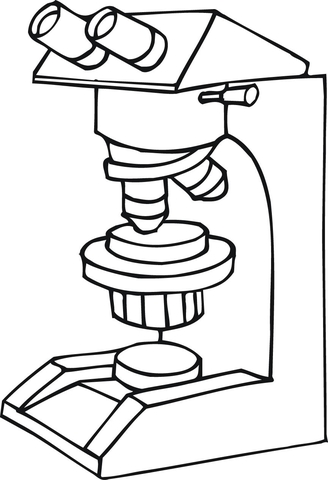 Microscope at work coloring page | Free Printable Coloring Pages