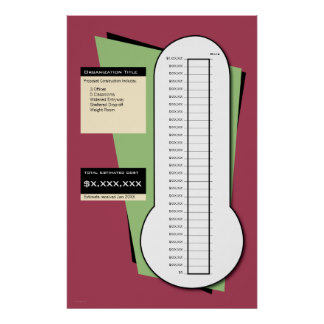 Fundraiser Thermometer Posters | Zazzle