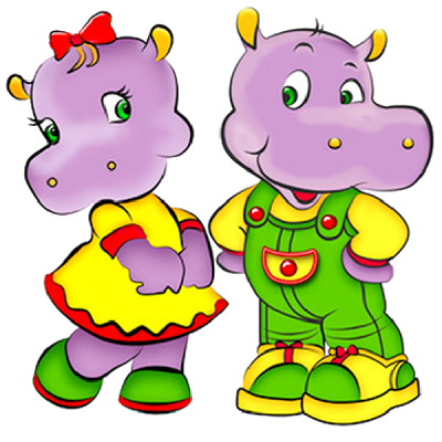 Cartoon hippo clipart