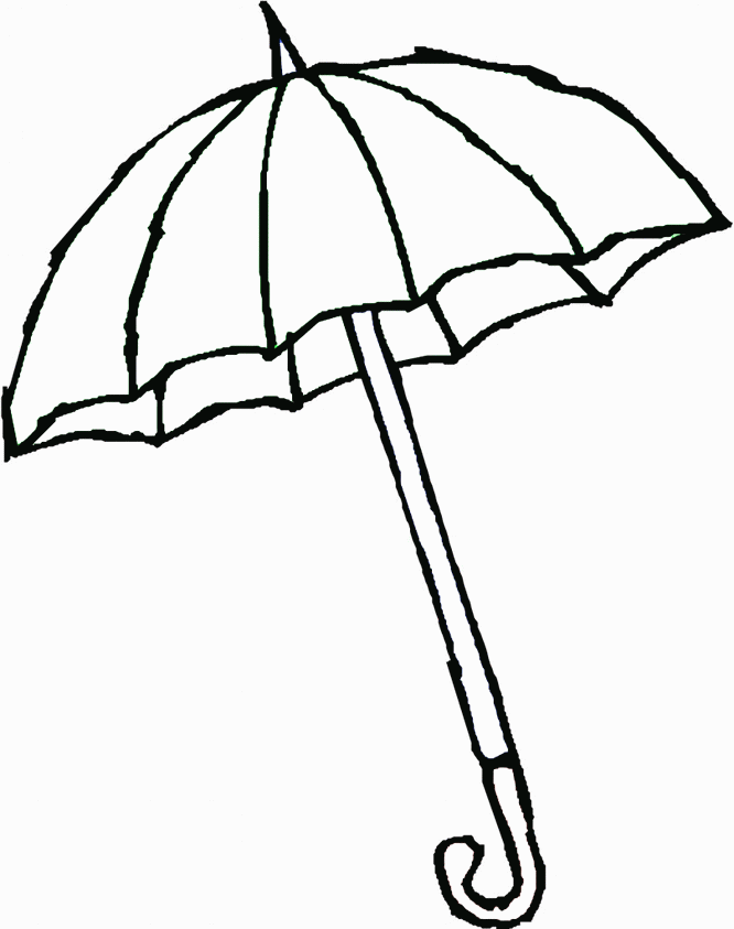 Umbrella Color Sheet - AZ Coloring Pages