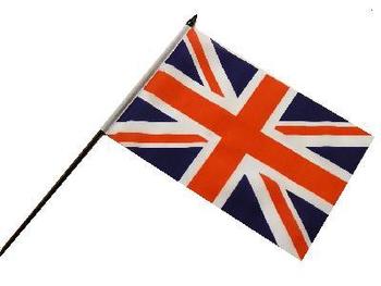 Great polyester 6inch x 4inch Union Jack Hand waving flag ...
