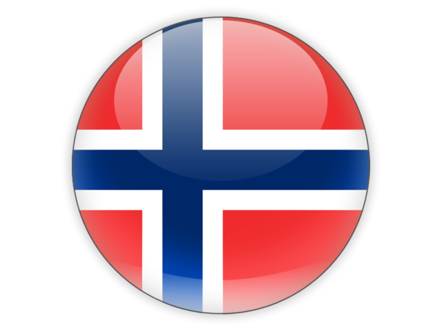 Round icon. Illustration of flag of Norway