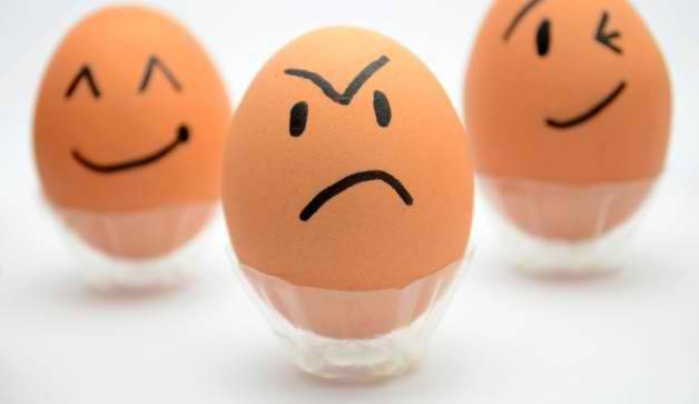 happy and angry eggs - Emotions Picture