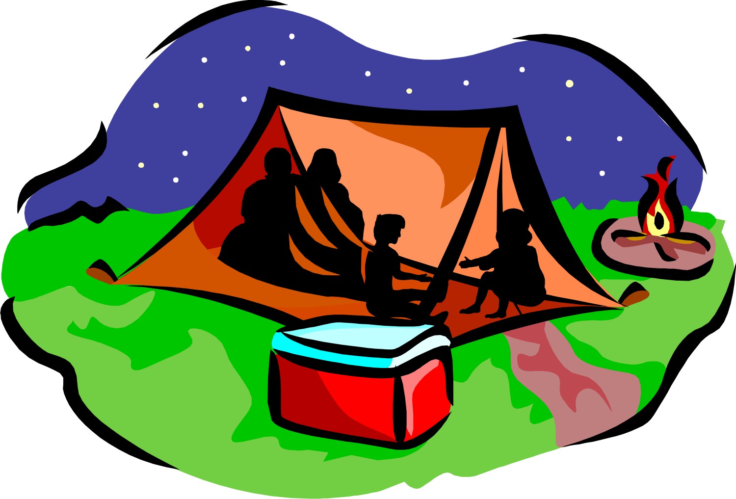 Camping girls camp clip art dromfik top - Clipartix