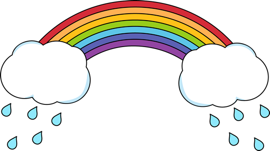 Rainbow And Rain Clipart