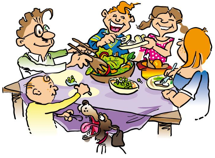 Thanksgiving Family Dinner Clipart