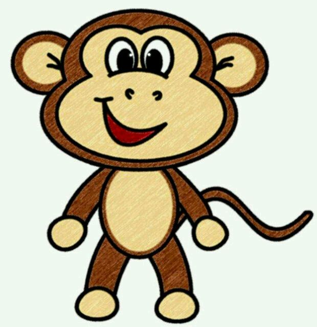 Cute Monkey Clipart craft projects, Animals Clipart - Clipartoons