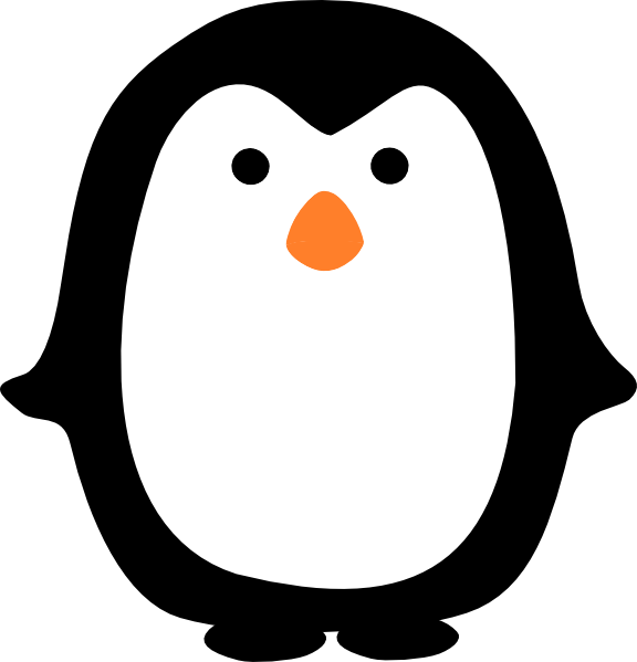 Penguin outline clipart