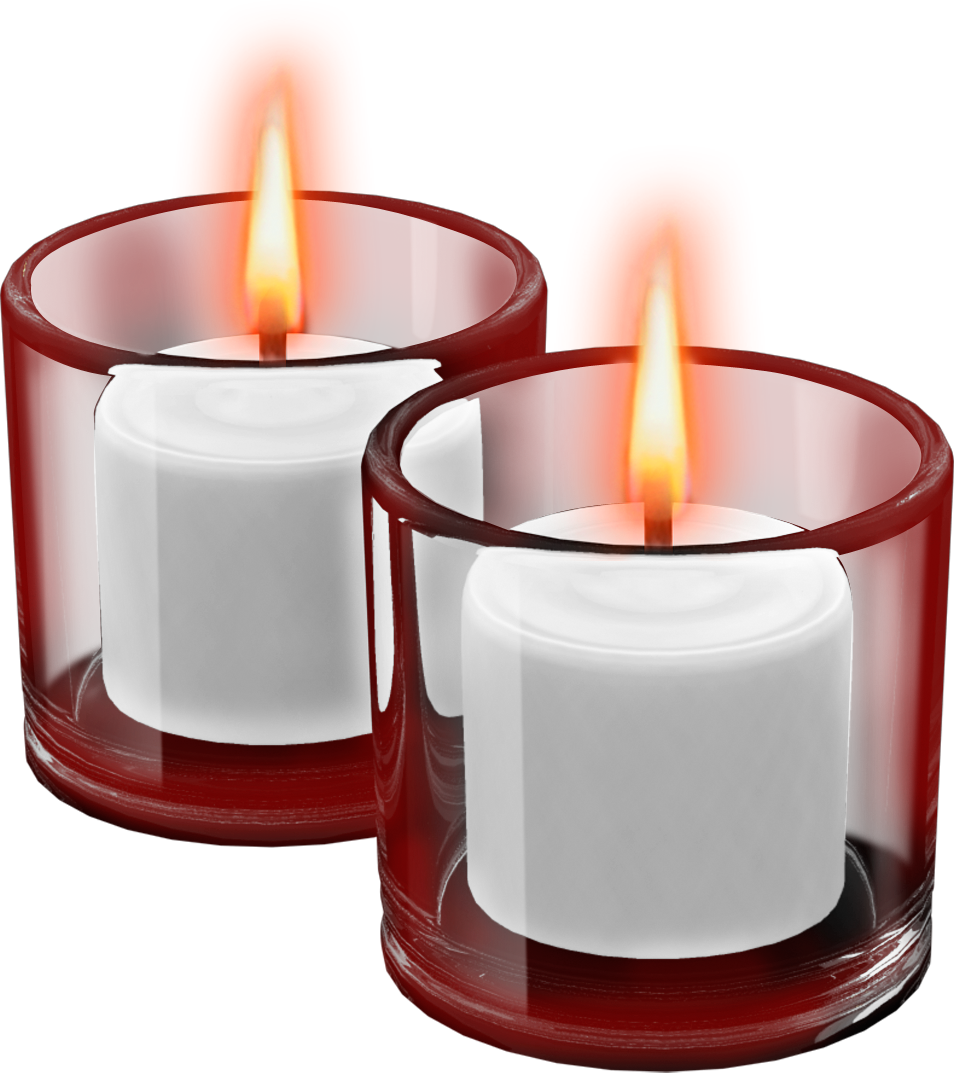 Red Cups with Candles Clipart