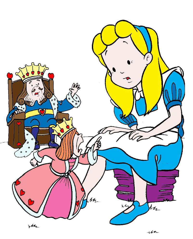 Disegno di Alice e le Carte da Gioco da colorare per bambini ...