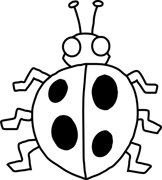 Clipart bugs black and white - ClipartFox