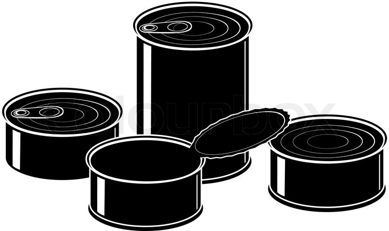 Vector canned food clipart