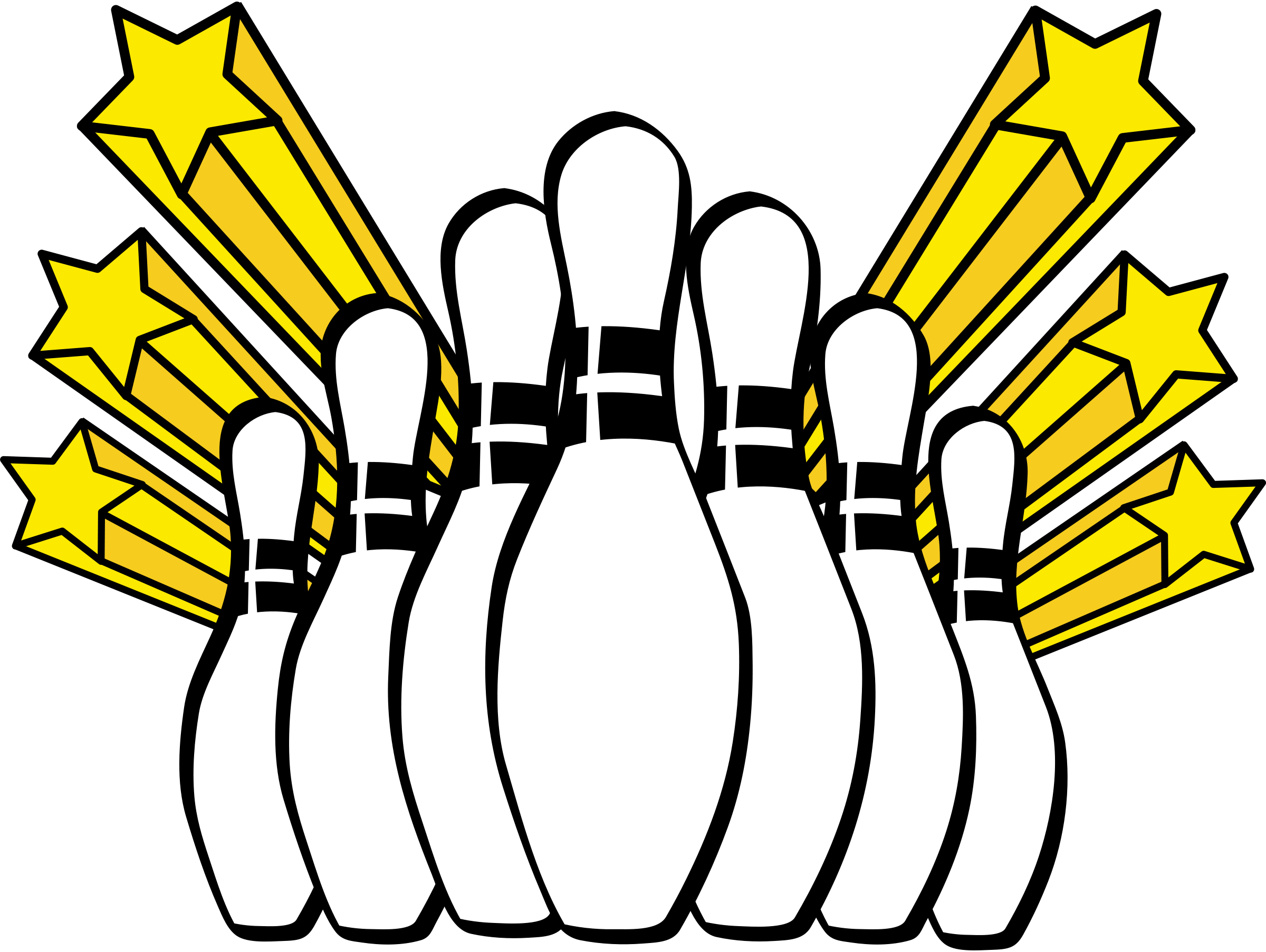 Ten pin bowling clipart