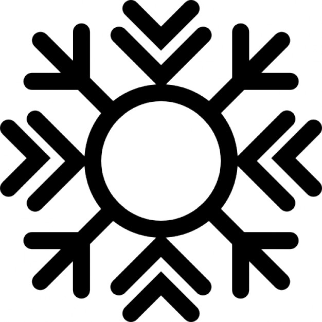 Snow crystal flake with circle outline Icons | Free Download