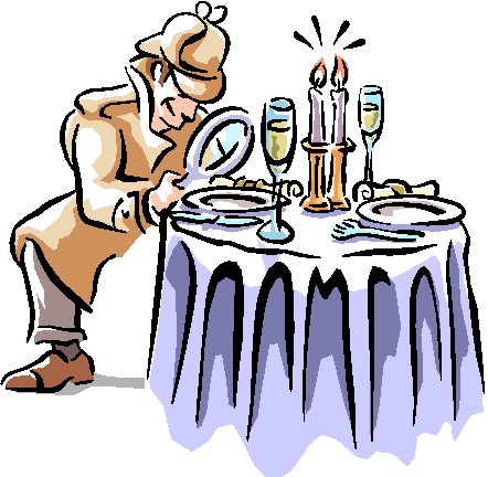 Murder mystery dinner clipart