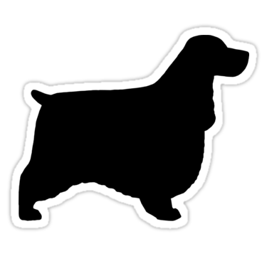 English Cocker Spaniel Silhouette(s)" Stickers by Jenn Inashvili ...