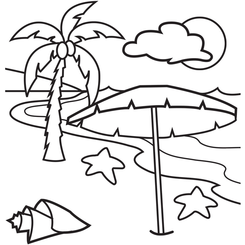 Cartoon Beach Scene | Free Download Clip Art | Free Clip Art | on ...