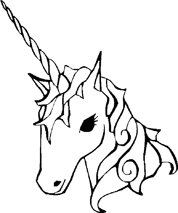 Unicorn head clip art