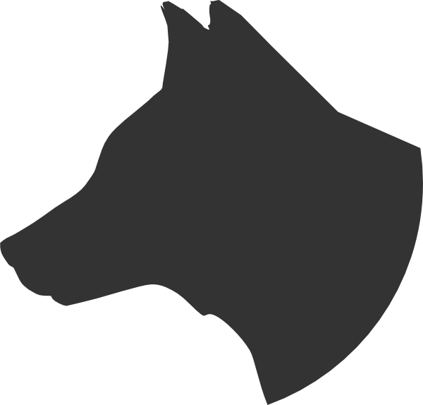 Dog head silhouette clipart