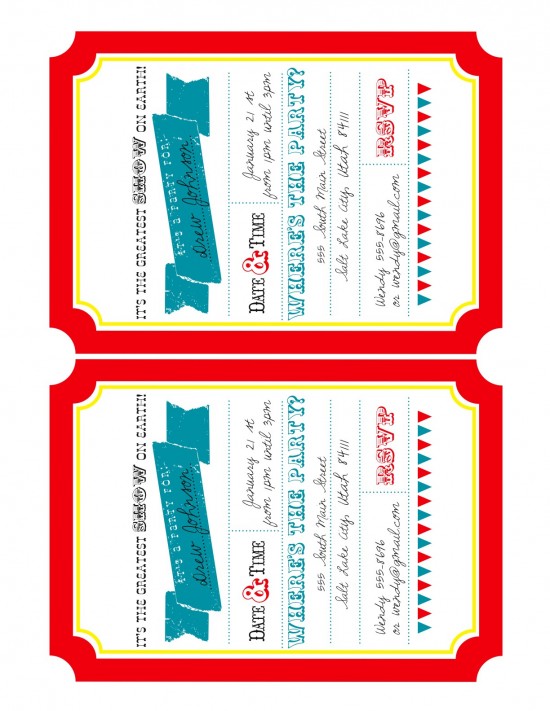 Imgs For > Carnival Themed Invitations Templates