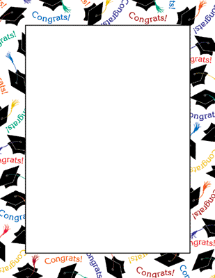 Graduation Clip Art Borders | ... graduation theme border paper ...