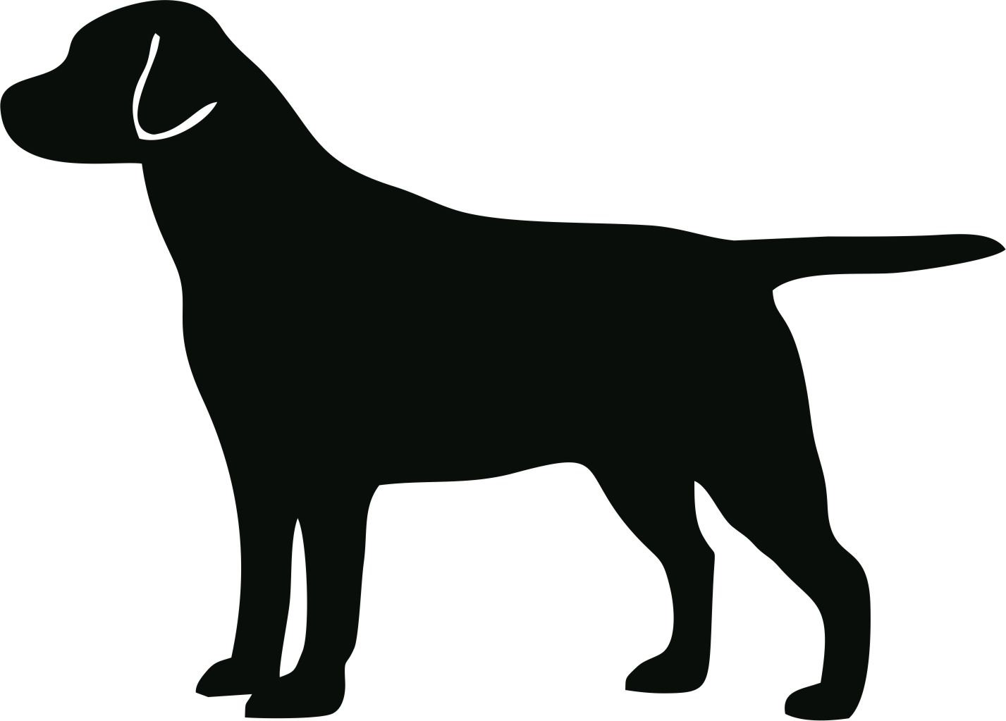 Black Lab Silhouette Clip Art