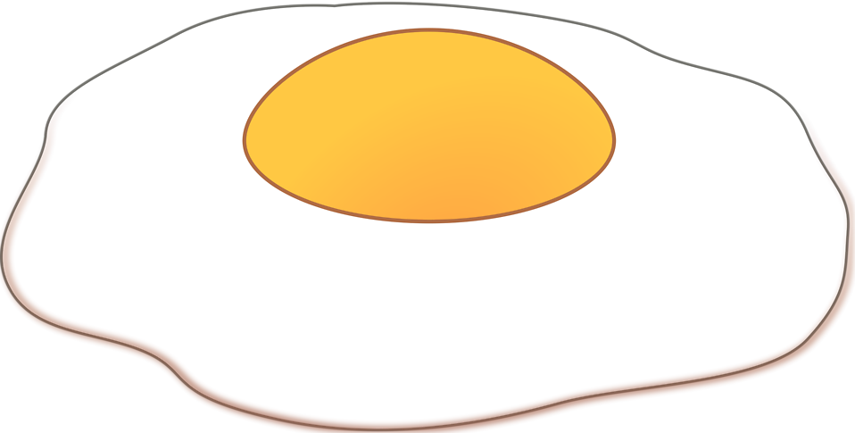 Fried egg clipart black and white - ClipartFox