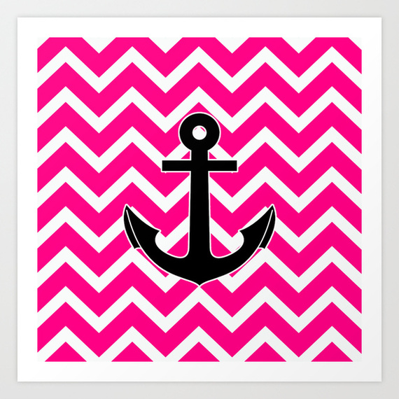 Magenta Chevron Zigzag Pattern Art Print By RexLambo Society6 ...