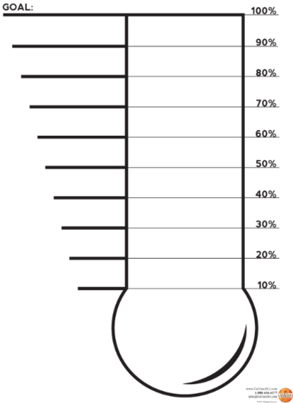 Goal Thermometer Chart From DavinciBGcom America&39s Leading ...