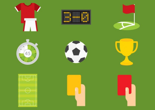 Vector soccer icon set Vector | Free Download
