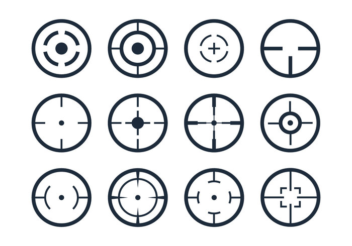 Crosshair Viewfinder Vector Icons - Download Free Vector Art ...