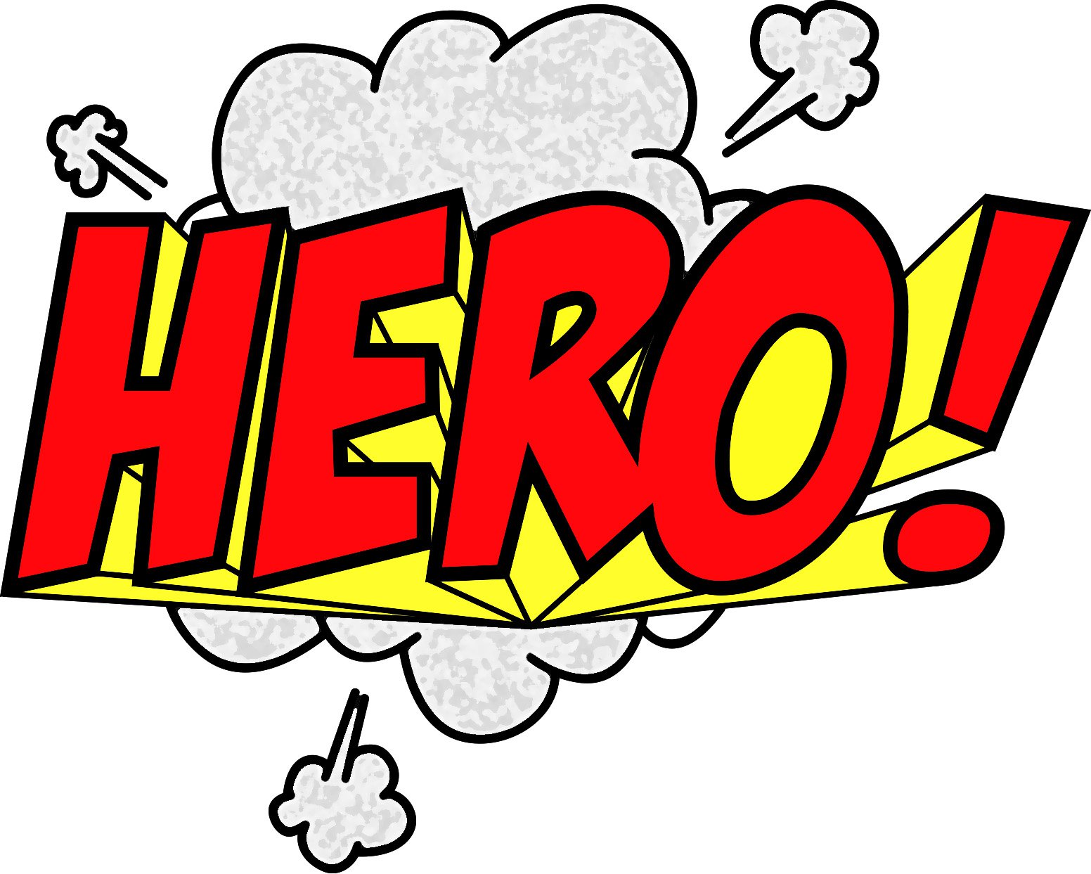 Comic book superheroes clipart