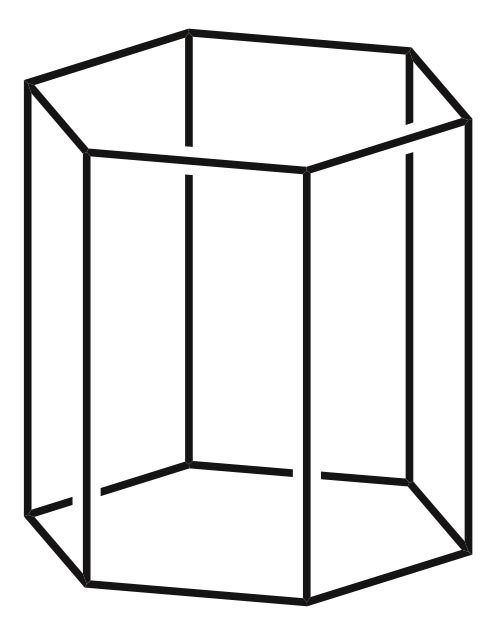 Hexagonal prism clipart