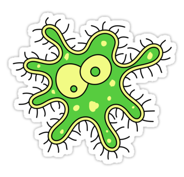 Green cartoon germ character" Stickers by UDDesign | Redbubble