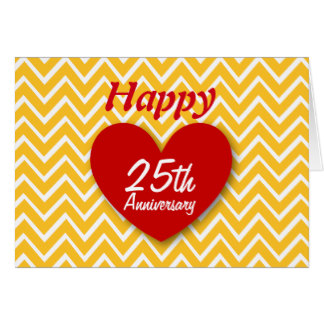 Happy 25th Wedding Anniversary Greeting Cards | Zazzle