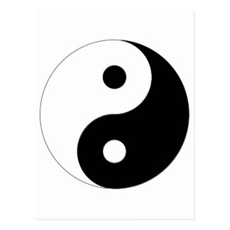 Yin Yang Symbol Love Postcards | Zazzle